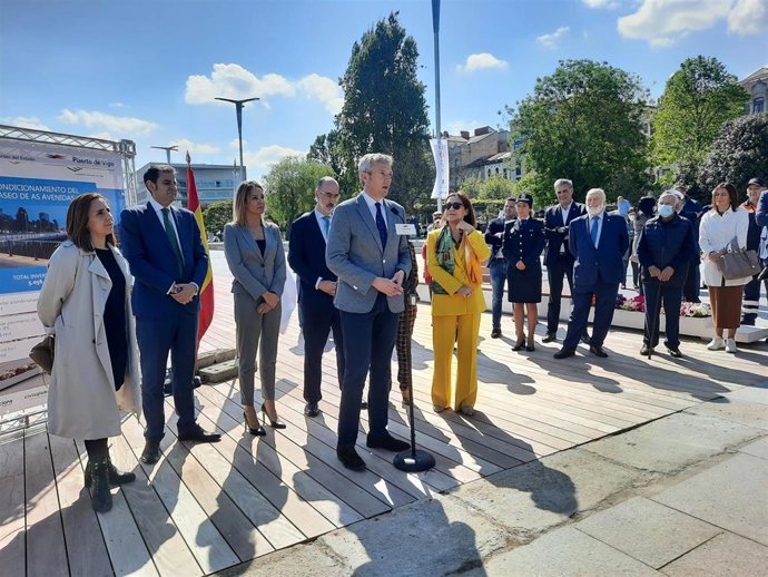 Alfonso Rueda na súa intervención este martes.