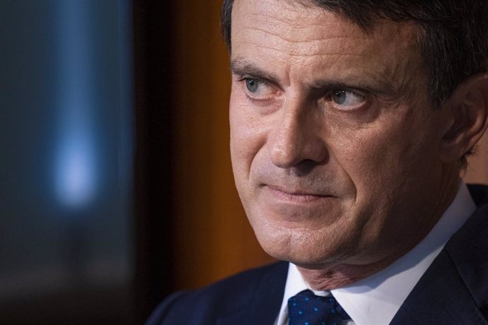 Archivo - 19 June 2019, Spain, Barcelona: Manuel Valls, Councillor of Barcelona and Former Prime Minister of France speaks during his first press conference as a councillor. Photo: Paco Freire/SOPA Images via ZUMA Wire/dpa