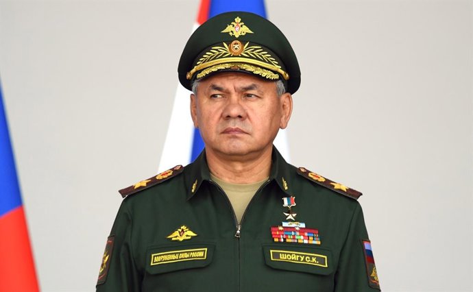 Archivo - El ministre de Defensa de Rússia, Serguei Xoigú