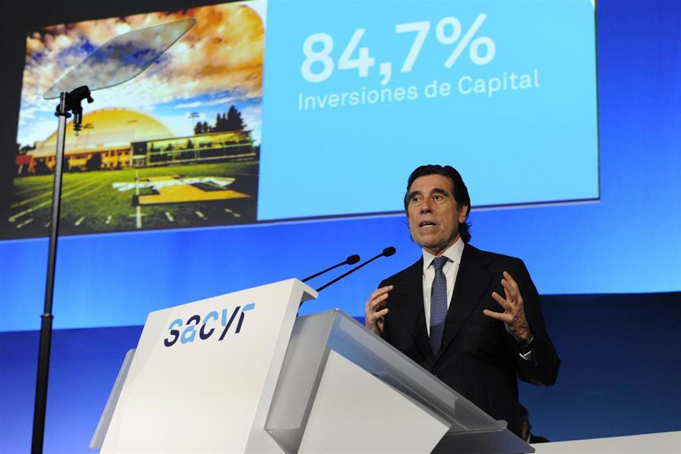 El presidente de Sacyr, Manuel Manrique, en la junta de accionistas de 2022