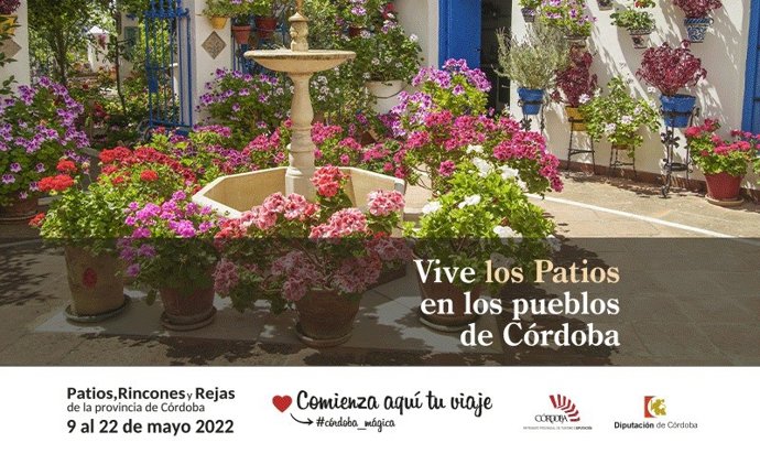 Imagen promocional de la campaña 'Vive los patios en los pueblos de Córdoba'.