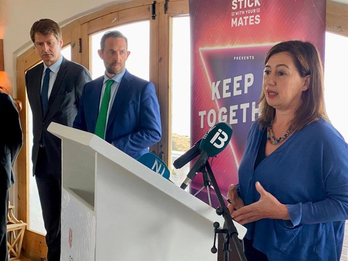 La presidenta del Govern, Francina Armengol, durante el acto en Ibiza.
