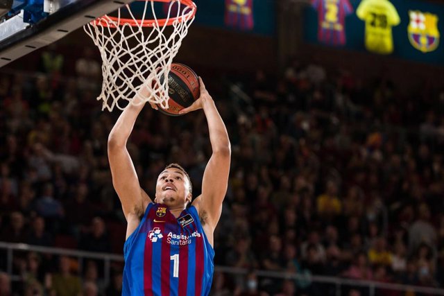 El jugador del Barça de baloncesto Dante Exum, en un partido de la Liga Endesa 21/22