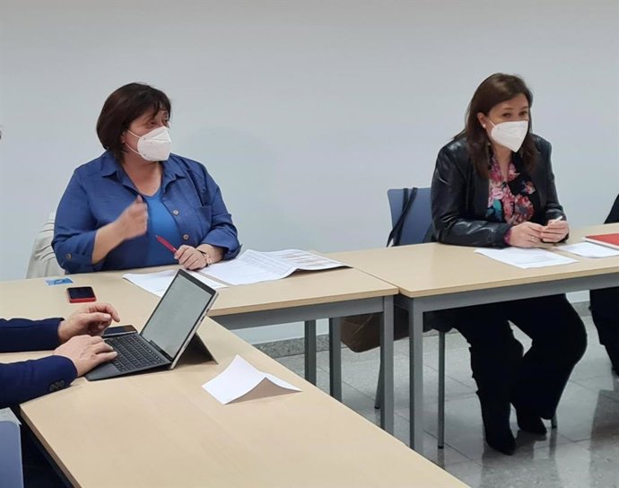 La consellera de Presidencia, Función Pública e Igualdad, Mercedes Garrido, en la reunión de la mesa sectorial de servicios generales de la administración de Baleares.