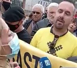 Raquel Sánchez dialoga con miembros de Plataforma por el Soterramiento de las Vías de Feve de Langreo