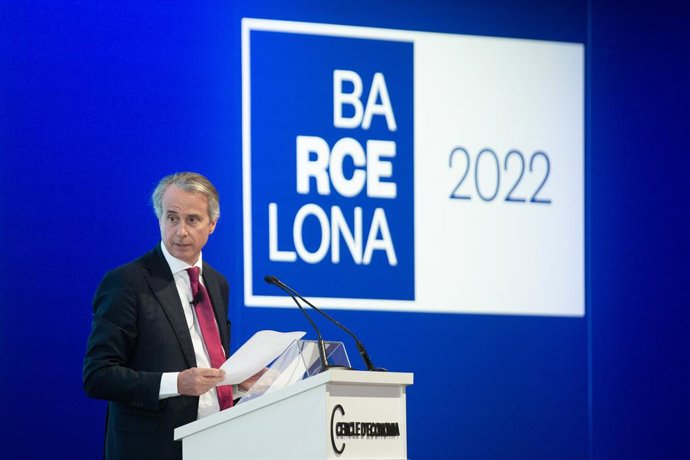 El president del Cercle d'Economia, Javier Faus, aquest dimecres en la sessió inaugural de la XXXVII Reunió Cercle d'Economia a Barcelona