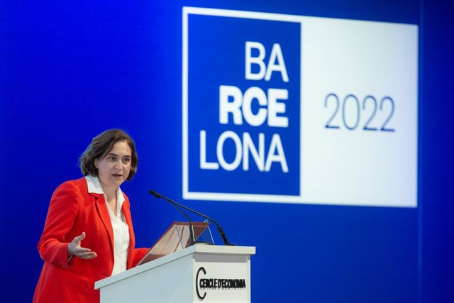 L'alcaldessa de Barcelona, Ada Colau, intervé durant la jornada inaugural de la XXXVII Reunió Cercle d'Economia.