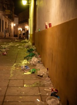 Estado de una calle en las cruces de Córdoba.