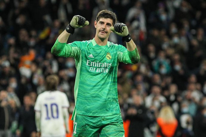 Thibaut Courtois durante un partido del Real Madrid