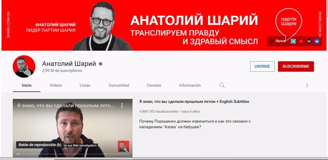 El bloguero ucraniano Anatoli Shariy