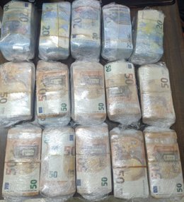 El dinero intervenido.