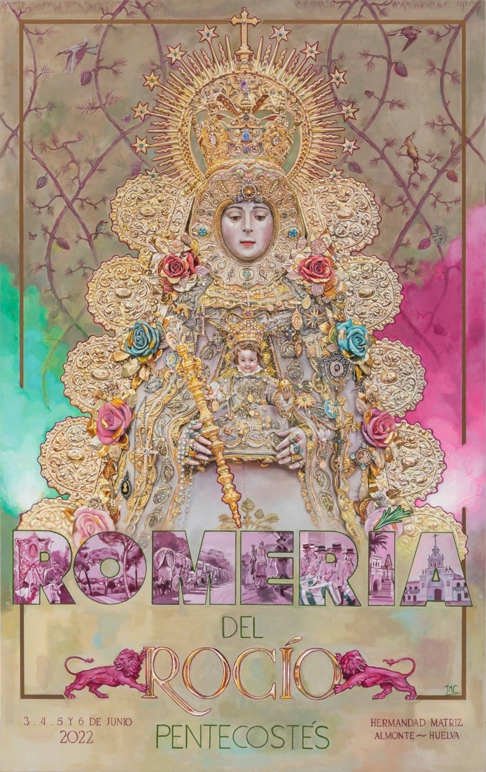 Cartel anunciador de la Romería del Rocío 2022.