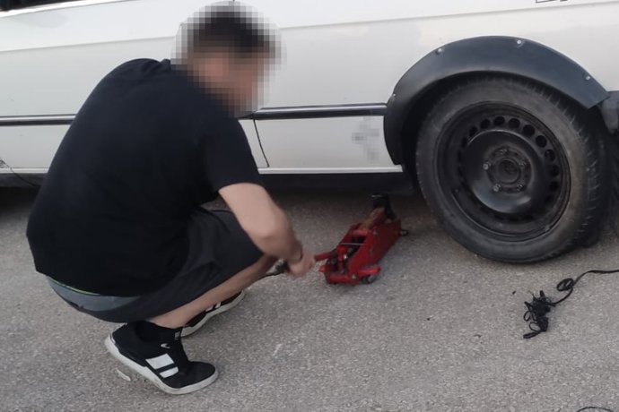 Imagen de la ruedas usadas en los derrapes.