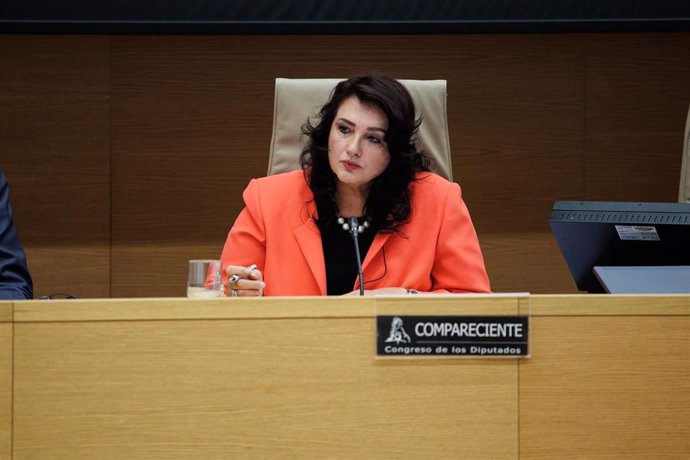 La comisaria europea Responsable de Igualdad, Helena Dalli, comparece en la Comisión Mixta para la Unión Europea, en el Congreso de los Diputados, a 5 de mayo de 2022, en Madrid (España). Durante su intervención ha tratado asuntos de su competencia.