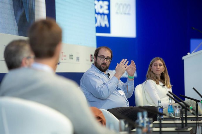 El consejero delegado de Wallbox, Enric Asunción, este jueves en la XXXVII Reunió Cercle d'Economia en Barcelona