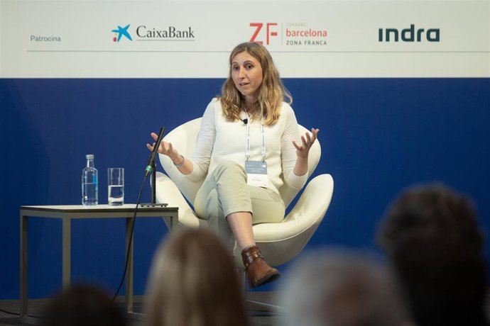 La ceo de Vilynx, Elisenda Bou, durante su intervención en la sesión 'Innovación digital y empresa' de la XXXVII Reunió Cercle d'Economia.