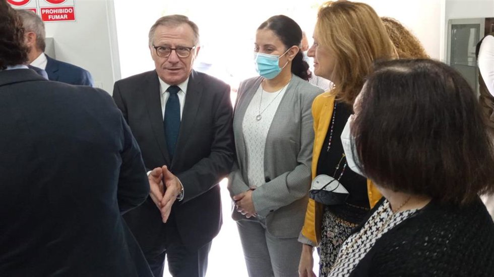 El  presidente de Melilla hoy en una inauguración en el Cementerio Cristiano de Melilla