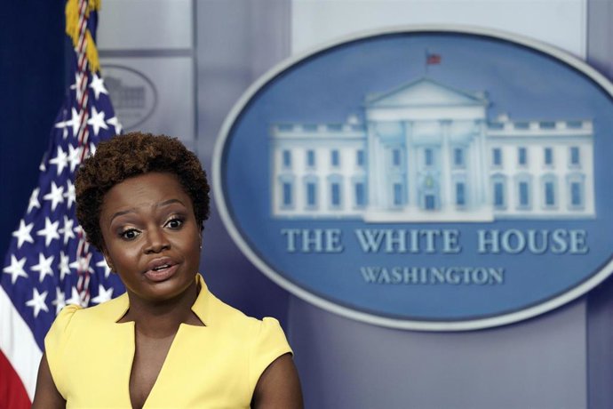 Archivo - La subsecretaria de prensa de la Casa Blanca, Karine Jean-Pierre.