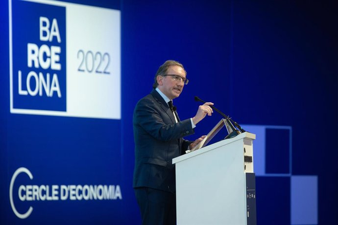 El conseller d'Economia i Hisenda de la Generalitat, Jaume Giró, aquest divendres en la XXXVII Reunió Cercle d'Economia a Barcelona