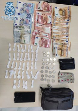 Droga y dinero intervenido en Jerez.