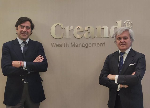 El jefe de equipo de la dvisión de banca privada en Madrid, Juan Cocero, y el director regional de Madrid, Adolfo Roldán.