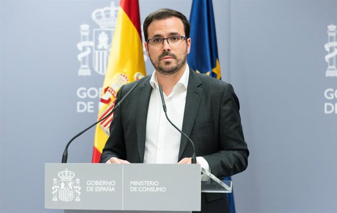 El ministro de Consumo, Alberto Garzón, presenta el protocolo acordado con el sector del juguete para impulsar la igualdad, en el Ministerio de Consumo, a 27 de abril de 2022, en Madrid (España). 