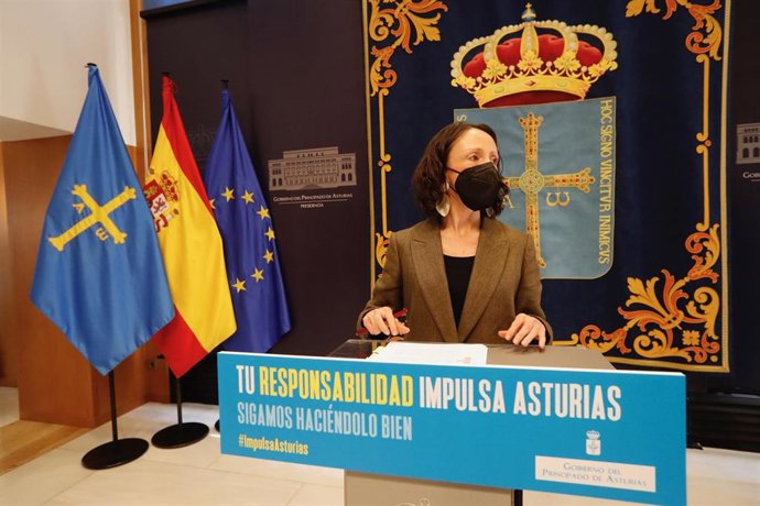 Melania Álvarez en rueda de prensa.