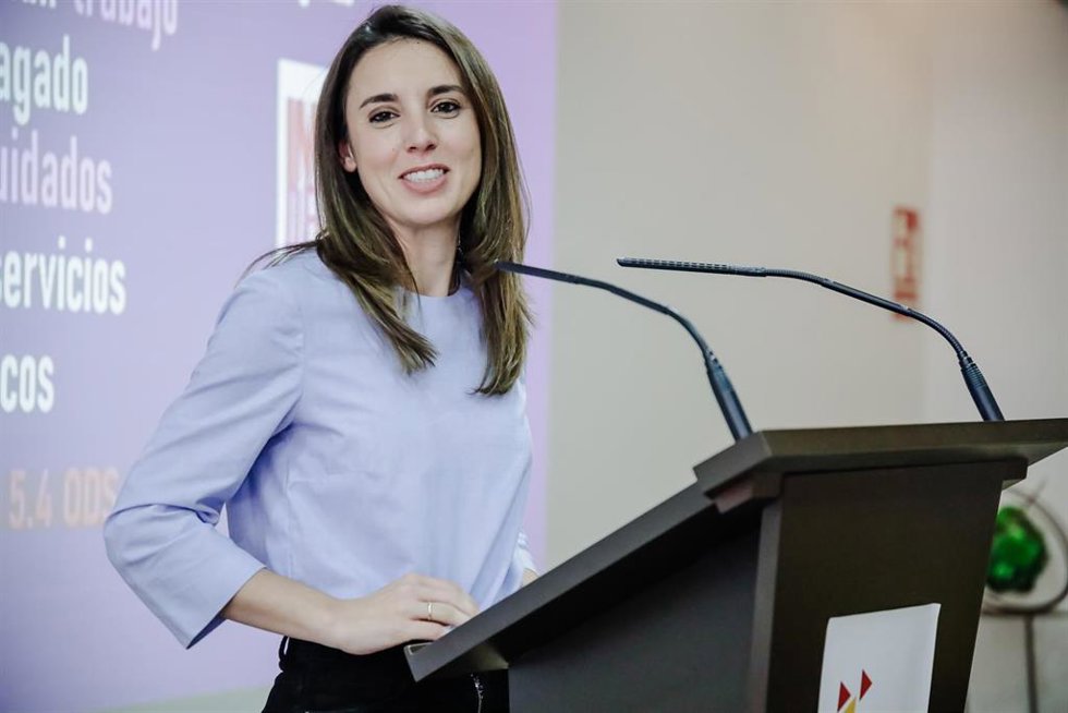 La ministra de Igualdad, Irene Montero