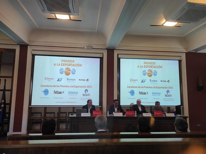 Latexco España, Foticos, Euronix Sport y Scati, Premios a la Exportación 2021 de Cámara de Comercio de Zaragoza.