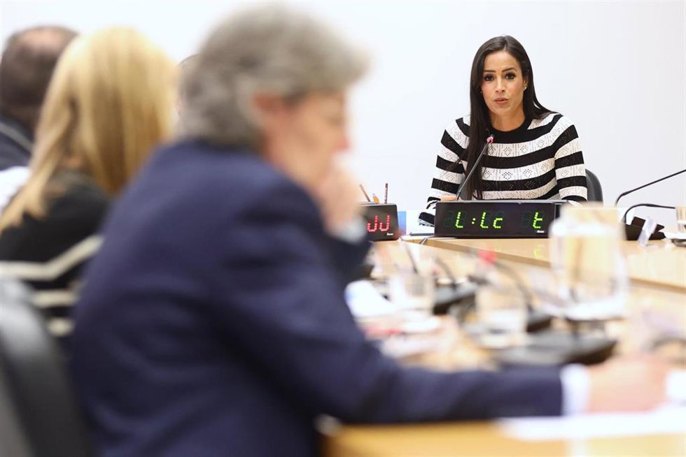La vicealcaldesa de Madrid, Begoña Villacís, comparece en la sesión ordinaria de la Comisión no Permanente de Investigación por el presunto espionaje a la presidenta de la Comunidad de Madrid, en el Ayuntamiento de Madrid