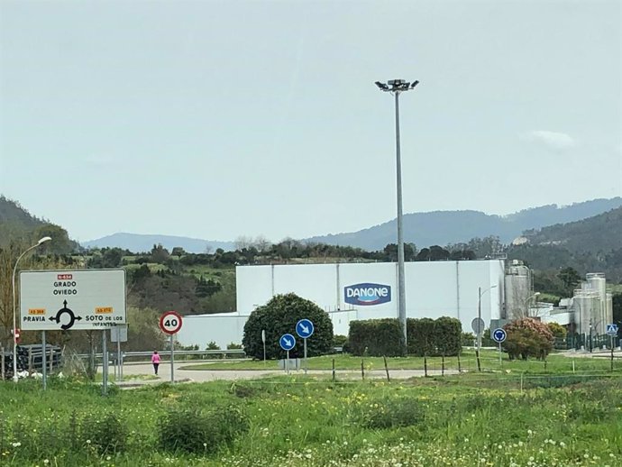 Archivo - Factoría de Danone en Salas  (Asturias).