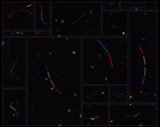 Trazas de asteroide en fotos del Hubble