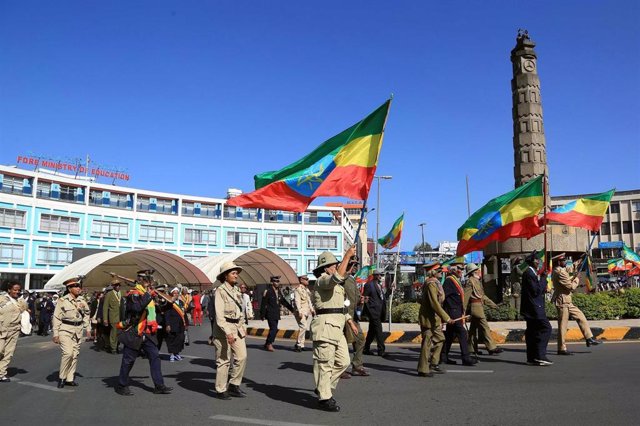 Celebraciones por el Día de la Victoria de los Patriotas en Addis Abeba, Etiopía