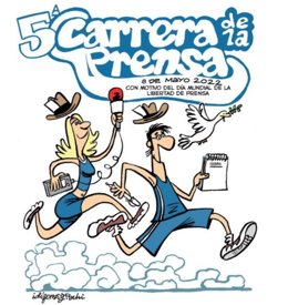 Cartel de la carrera de la prensa