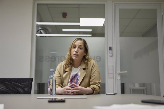 La secretaria general de UGT-Madrid, Marina Prieto Torres, en una entrevista con Europa Press.
