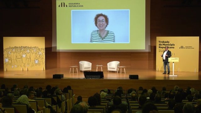 El líder de ERC, Oriol Junqueras, y la secretaria general, Marta Rovira