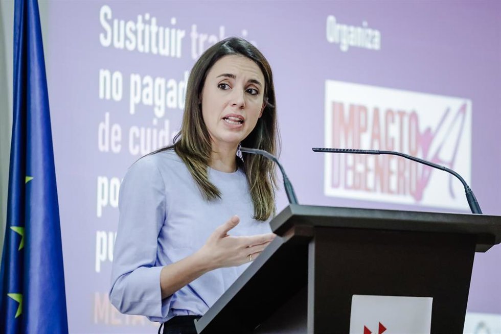 La ministra de Igualdad, Irene Montero.