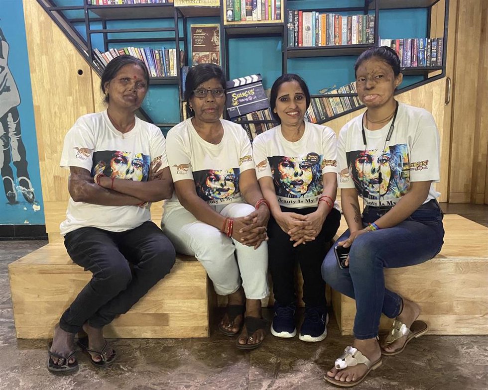Participantes en el proyecto 'Sheroes', en Agra