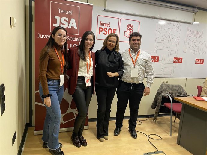 La secretaria general del PSOE Teruel, Mayte Pérez, en el V Congreso de las Juventudes Socialistas.