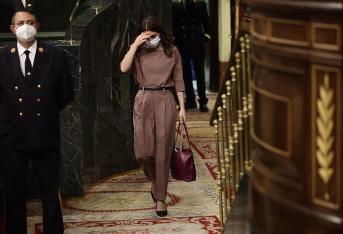 Archivo - La ministra de Igualdad, Irene Montero, en el Congreso de los Diputados.