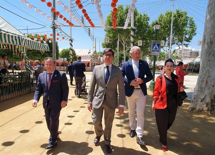 El portavoz de Cs en el Ayuntamiento de Sevilla, Ángel Pimentel, en la Feria de Abril