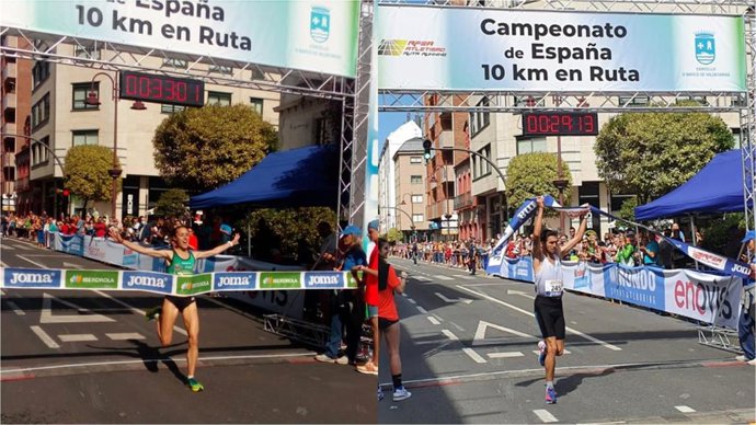 Laura Méndez y Jesús Ramos se estrenan como campeones de España de 10 km