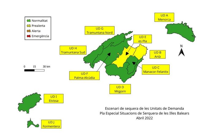 Las reservas hídricas de Baleares se mantienen al 58%.
