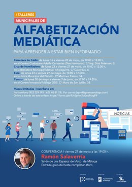 Cuatro distitos de Málaga capital acogerán los I Talleres Municipales de Alfabetización Mediática
