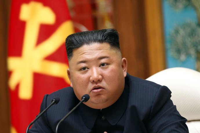 Archivo - Kim Jong Un en una reunión del Partido de los Trabajadores de Corea del Norte.