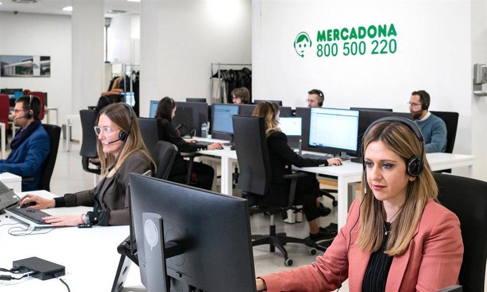 Equipo de atención al cliente de Mercadona.