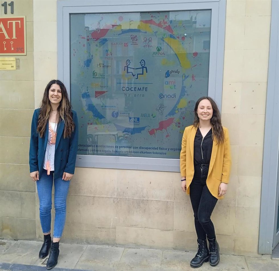 Marta Urtasun y María Perez, dos nuevas técnicas de Cocemfe en Estella