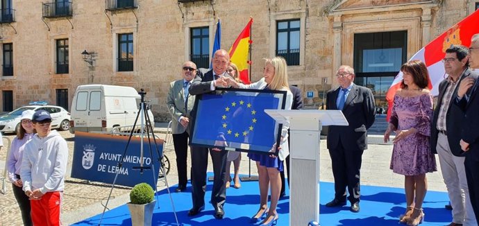 Carnero durante el acto celebrado en Lerma.