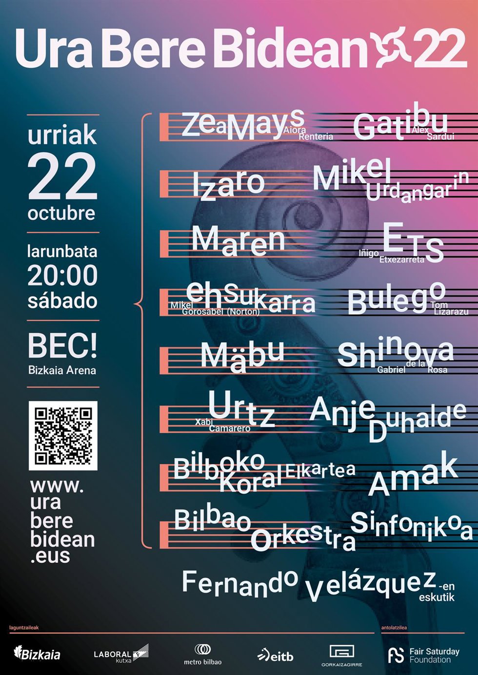Cartel de la segunda edición de Ura Bere Didean 22