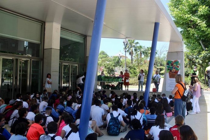 Alumnos participantes en la VIII edición de la Yincana 'Un patio de ilusiones'.